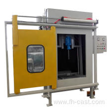 Closed type side door shell shaker machine